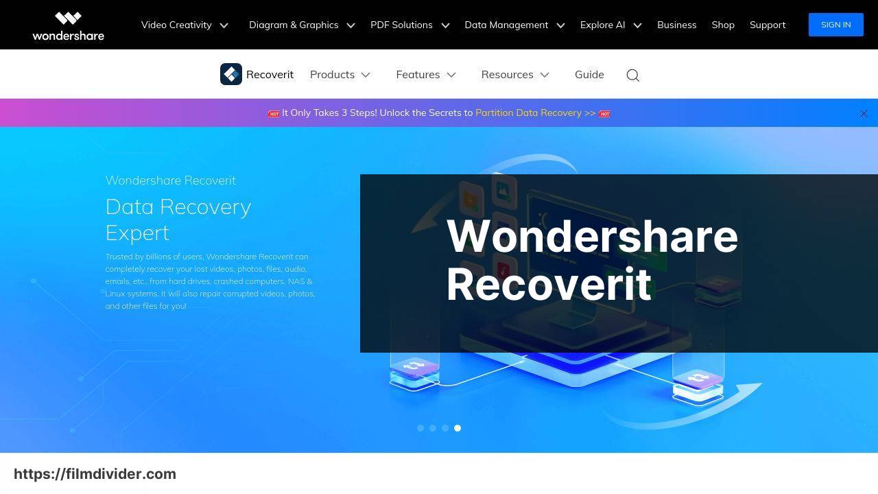 https://recoverit.wondershare.com/ screenshot