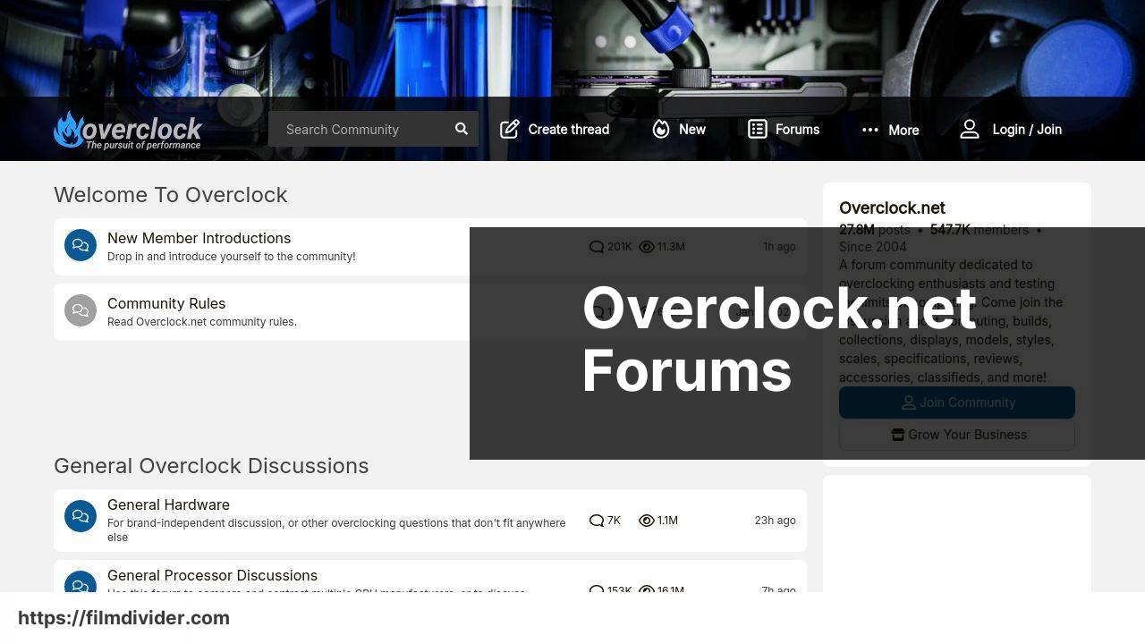 https://www.overclock.net/forums/ screenshot