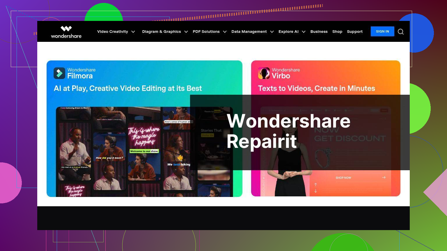 https://www.wondershare.com screenshot