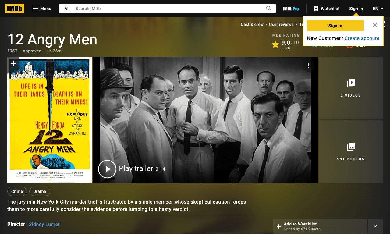 12 Angry Men Movie