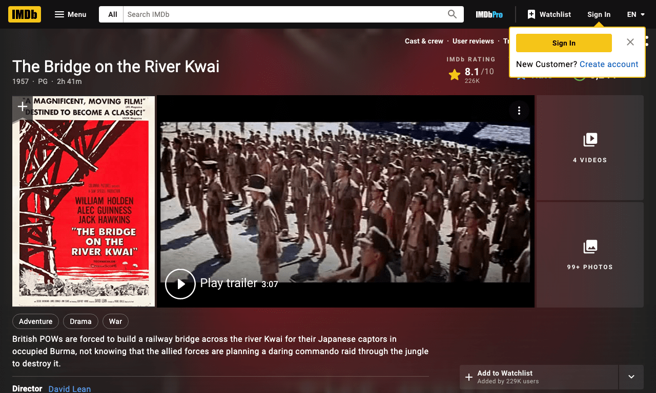 The Bridge on the River Kwai Movie