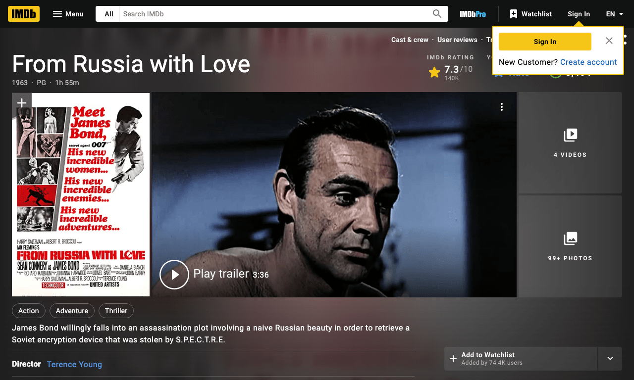 From Russia with Love Movie