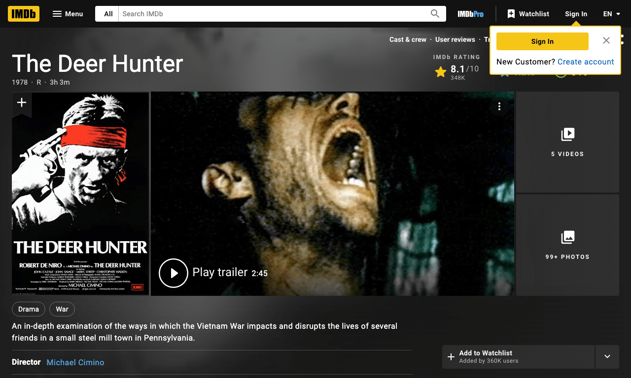 The Deer Hunter Movie