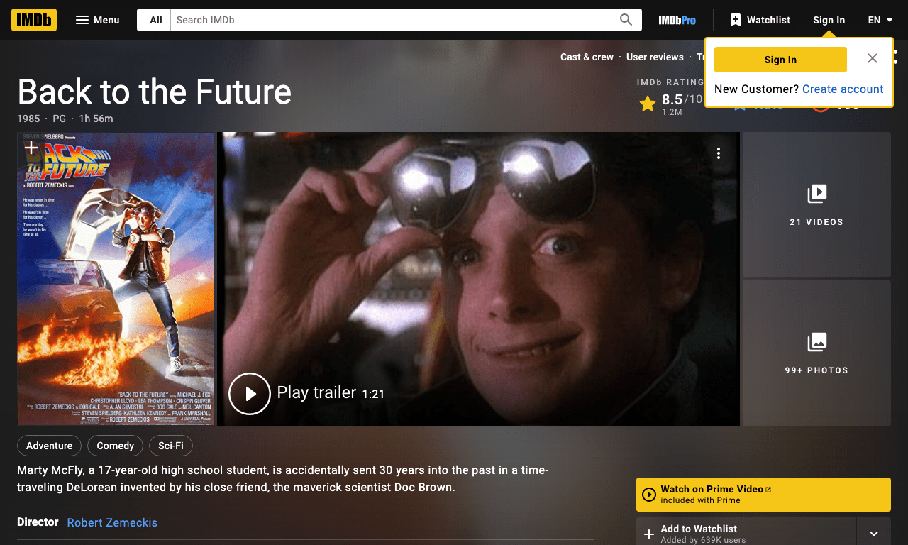 Back to the Future Trilogy Movie