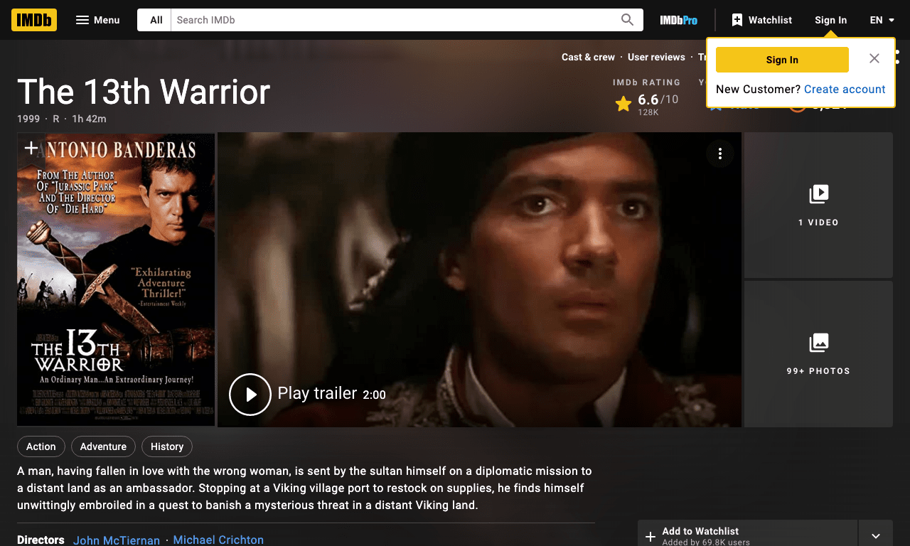 The 13th Warrior Movie