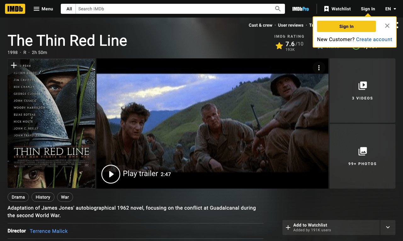 The Thin Red Line Movie