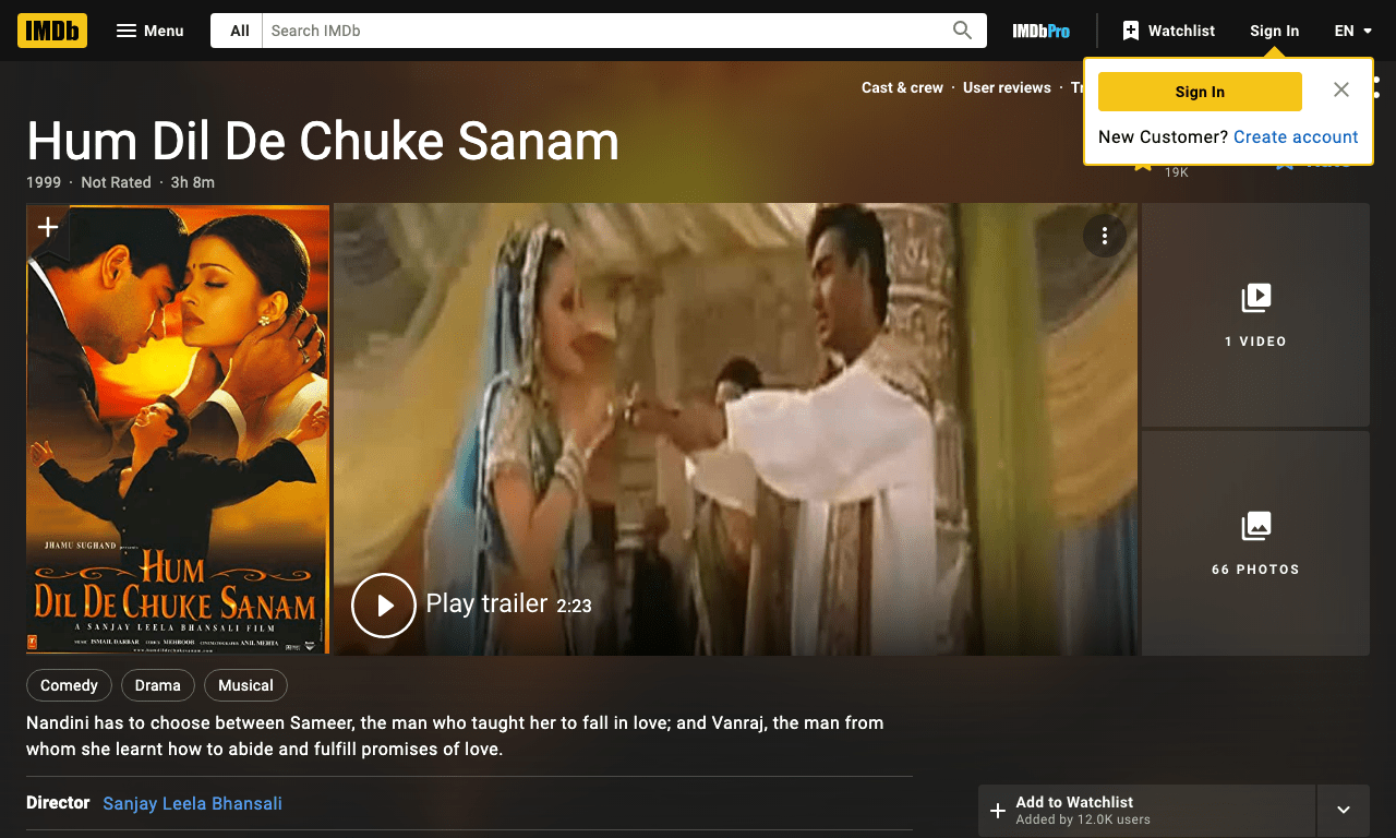 Hum Dil De Chuke Sanam Movie