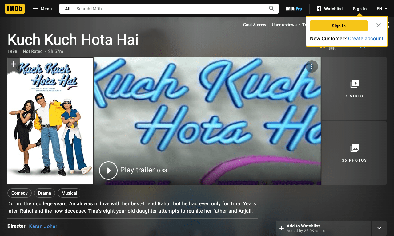 Kuch Kuch Hota Hai Movie