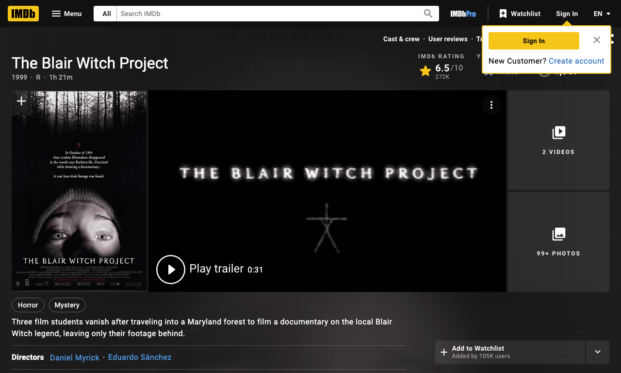 The Blair Witch Project Movie