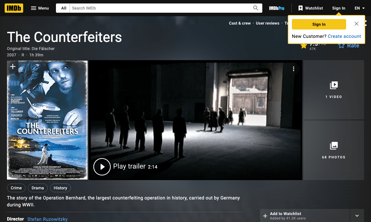 The Counterfeiters Movie