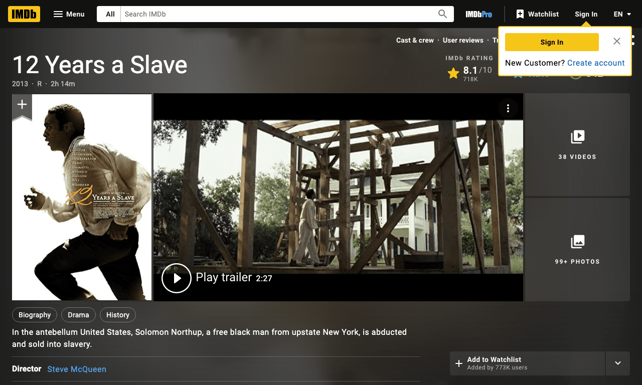 12 Years a Slave Movie