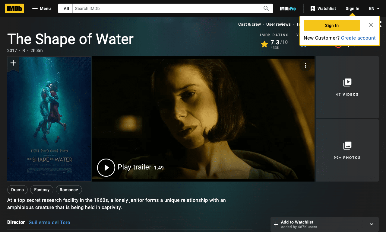 The Shape of Water Movie