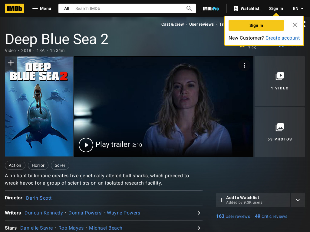 Deep Blue Sea 2 Movie